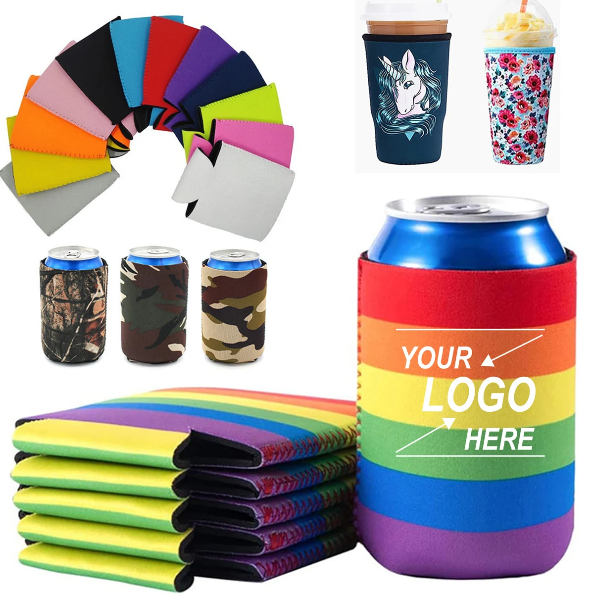 Pride Rainbow Can Cooler Sleeves 1