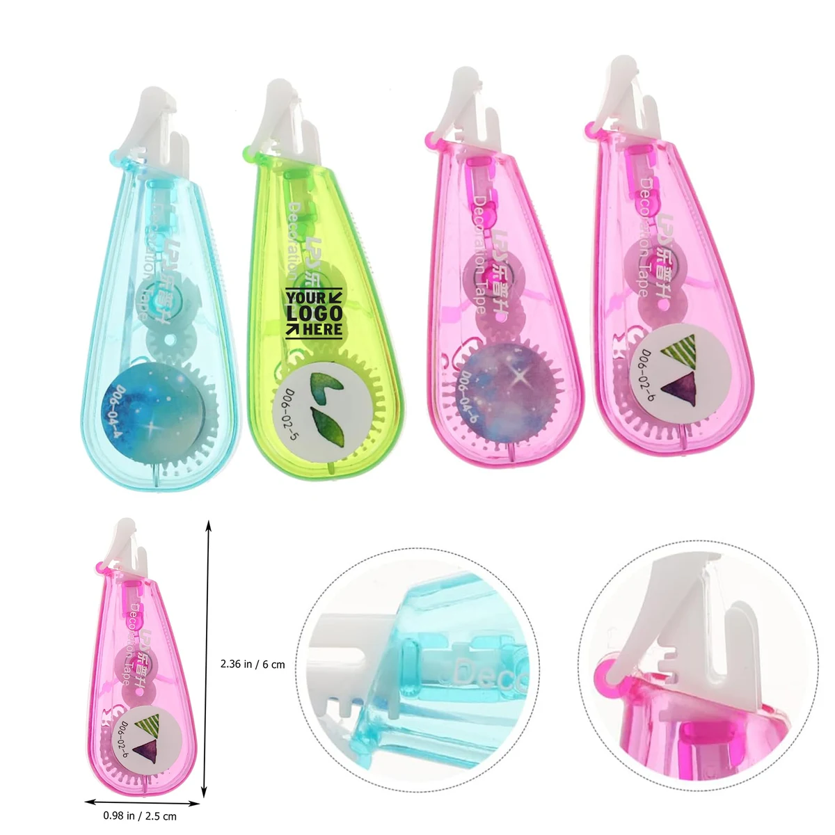 Kid Party Favor Practical Office Printed Whiteout Correction Mini Tape, custom desk accessory with logo imprint 1