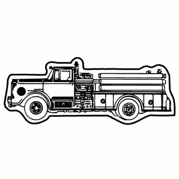 Fire Truck 1 Key Tag - Spot Color