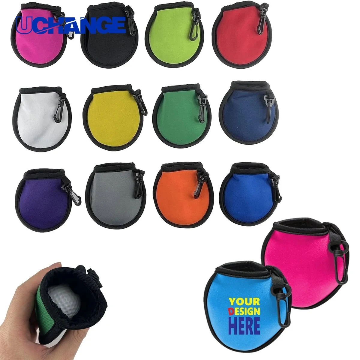 Full Color Golf Ball Cleaner Pouch for Branding 1