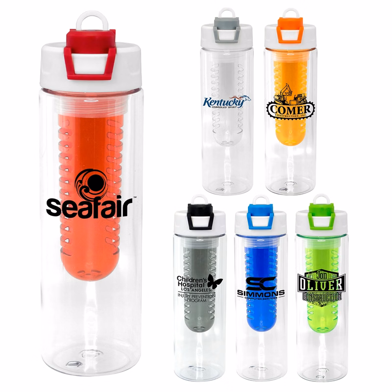 Two Tone Pop Up 24 oz. Bottle with Infuser