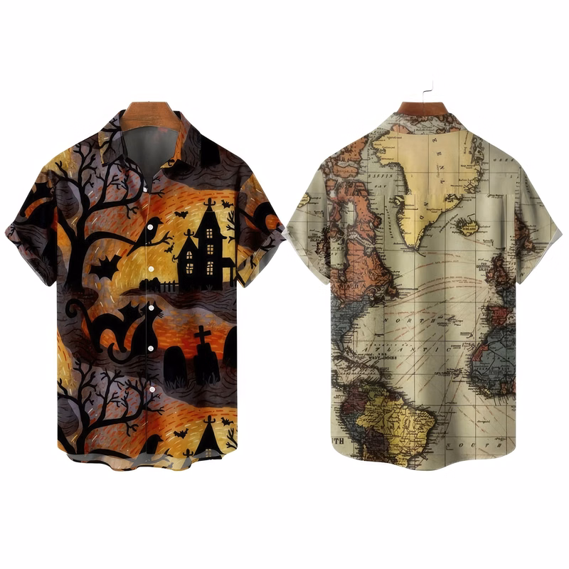 Custom 3D Digital Printing Hawaiian Shirt