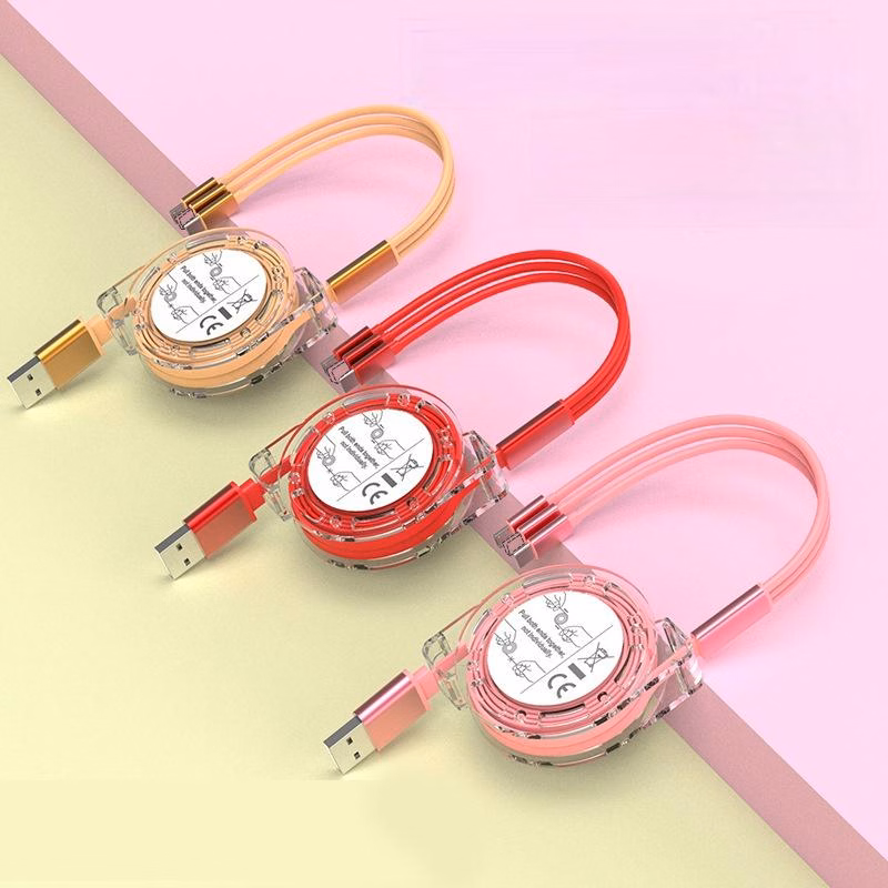 Multi 3 In 1 Retractable Fast Charging Cord