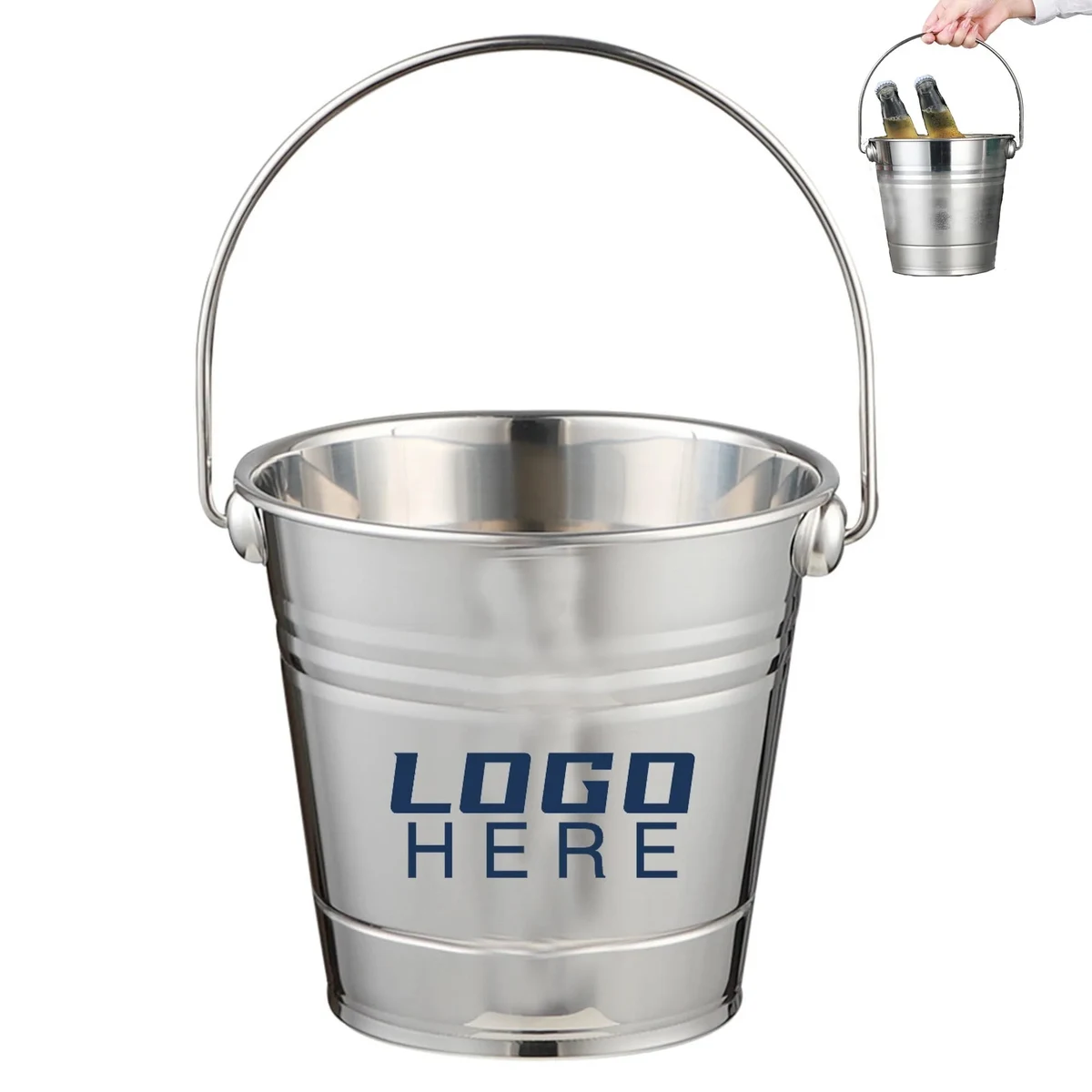 101Oz Stainless Steel Ice Wine Bucket With Handle MOQ10pcs 1