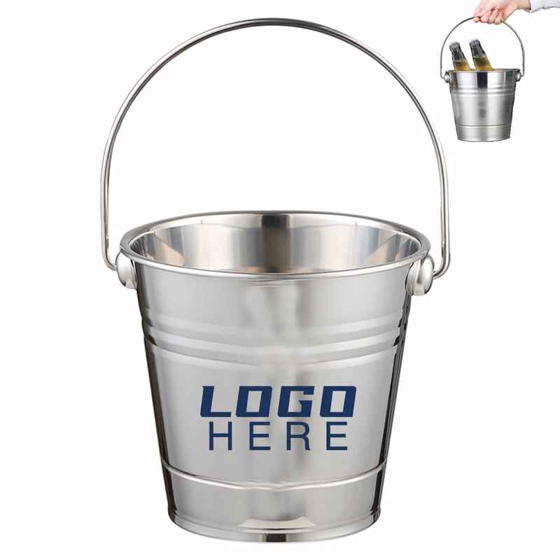 101Oz Stainless Steel Ice Wine Bucket With Handle MOQ10pcs