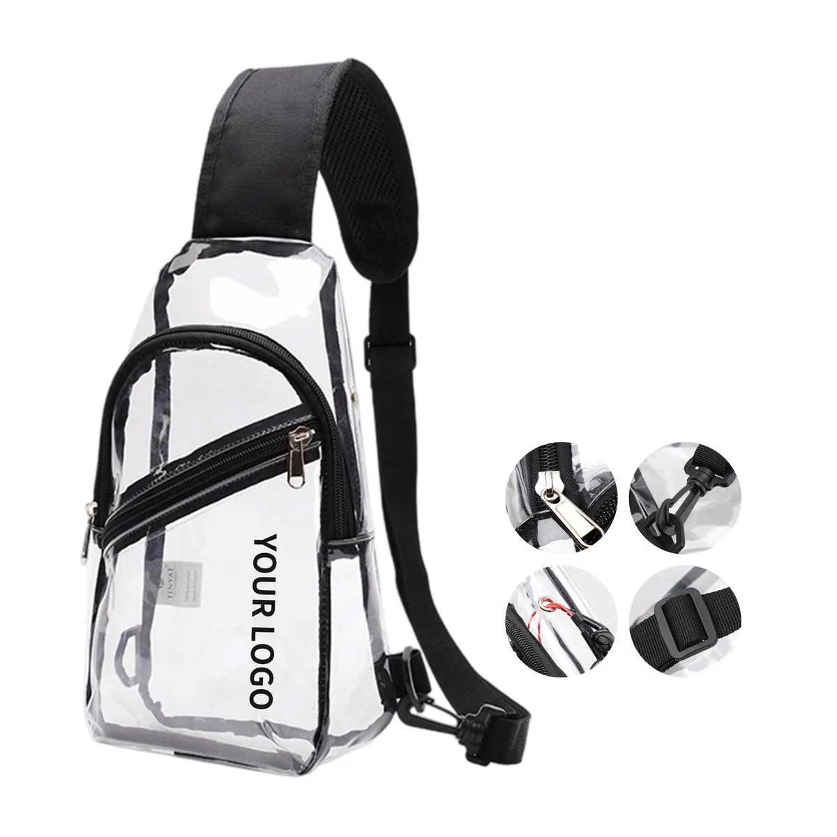 PVC Crossbody Bag with Adjustable Shoulder Strap 1