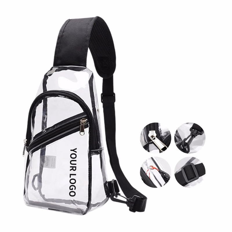 PVC Crossbody Bag with Adjustable Shoulder Strap