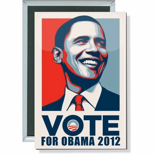 Vote for Obama, 2012 Political Button