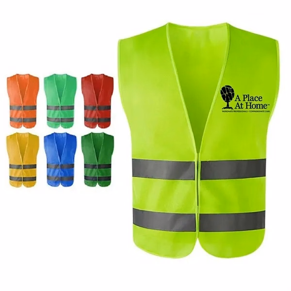 Custom High Visibility Reflective Polyester Safety Vest — Worksite Protection