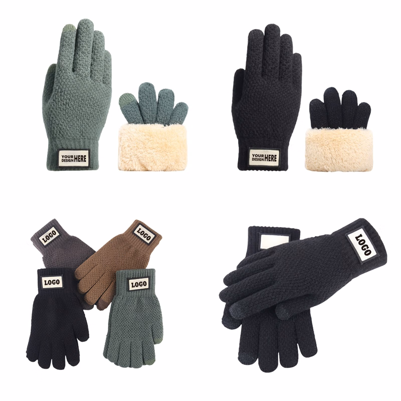 Warm Knit Plush Glove MOQ200
