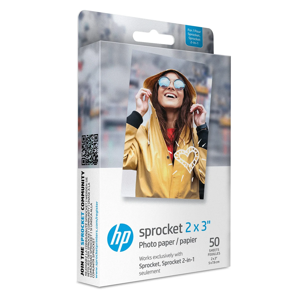 HP Sprocket 2x3" Premium Zink Sticky Back Photo Paper (50 Sheets) Compatible with HP Sprocket Pho... 1