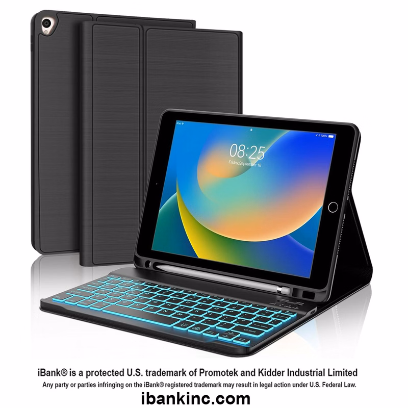 iBank ® Bluetooth Keyboard Case for iPad 5th/6th Generation 2017/2018, 9.7 Inch. Free Shipping