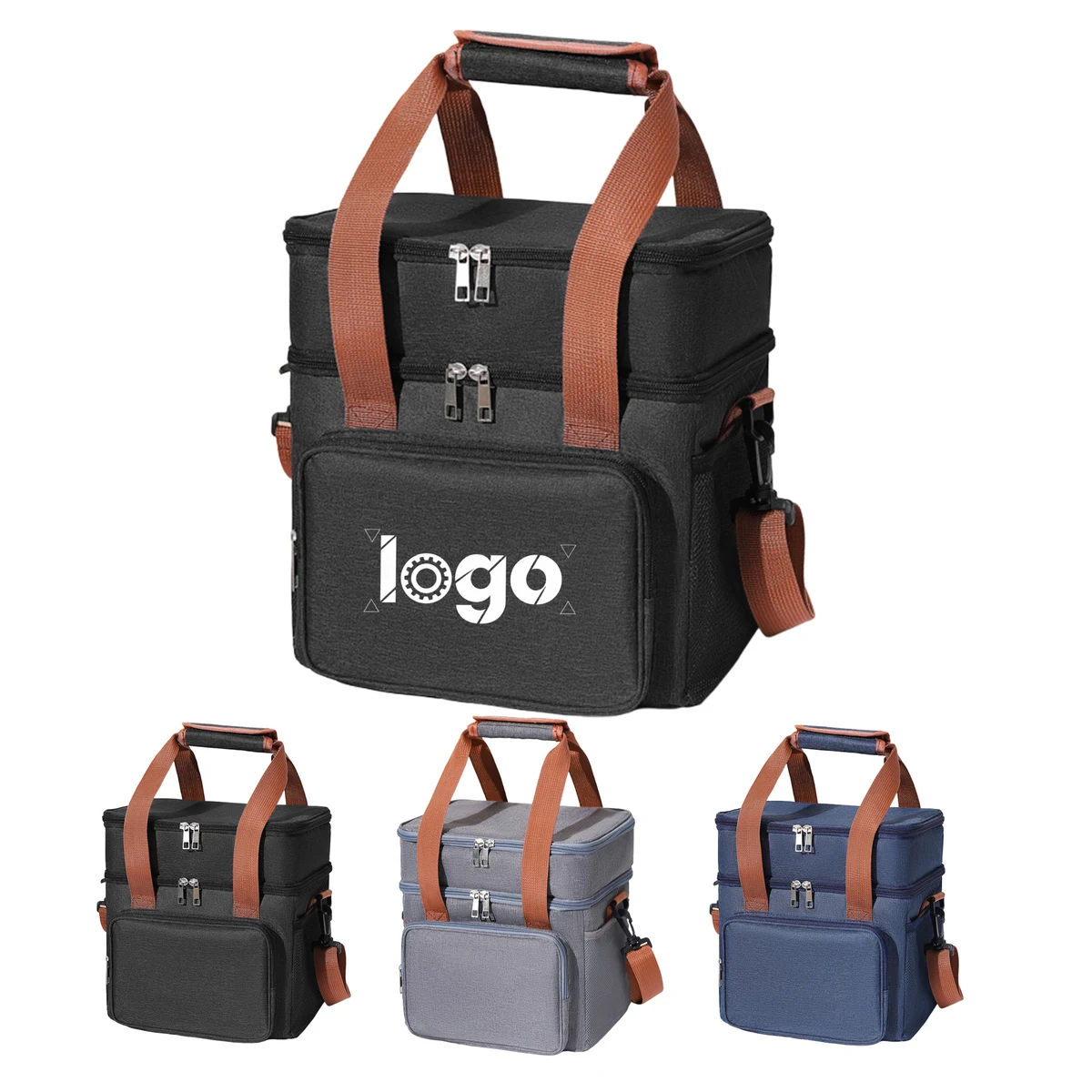 Outdoor Large-Capacity Double-Layer Raised Cooler Bag 1