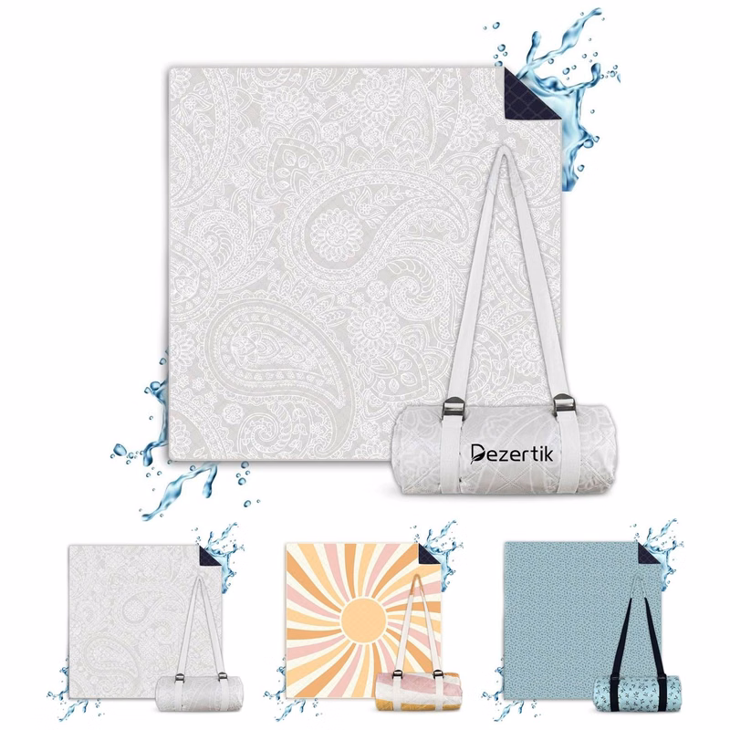 Portable Extra-Large Beach Mat for Outdoor Use