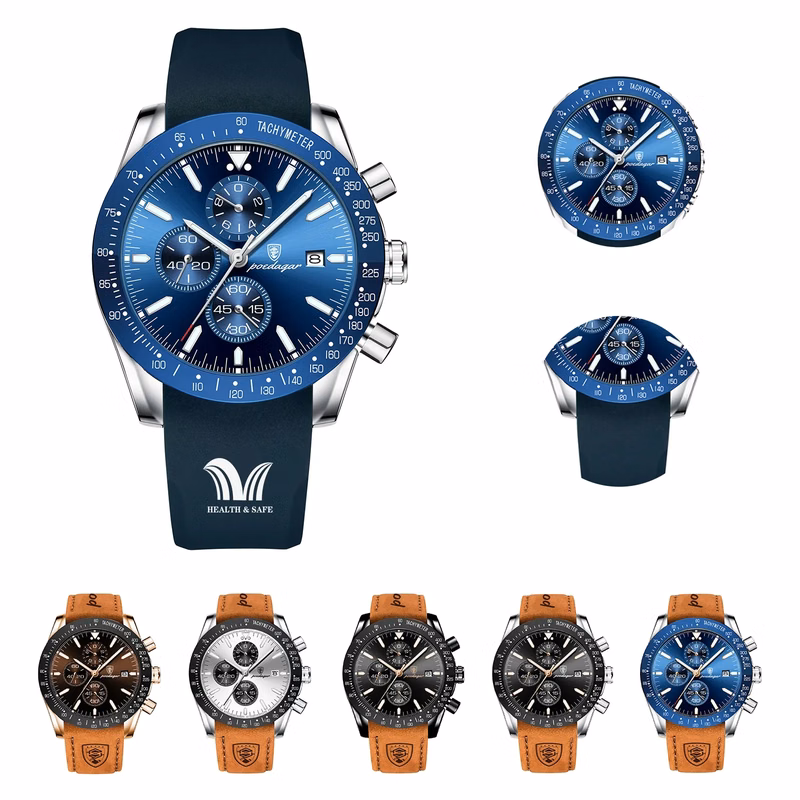 Waterproof Luminous Men'S Watch Silicone Tape