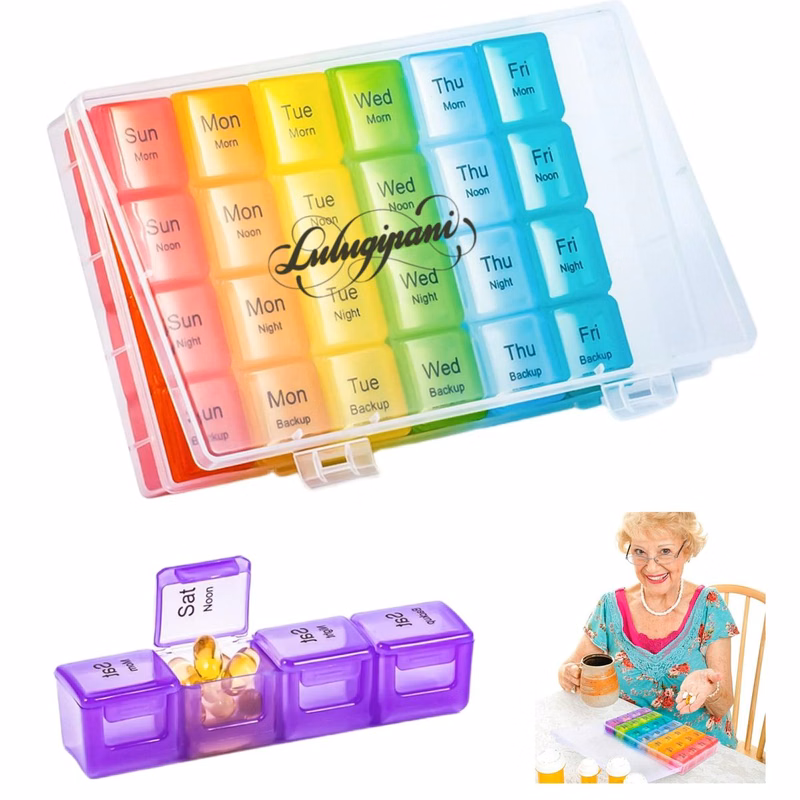 28 Compartments Large Weekly Pill Organizer