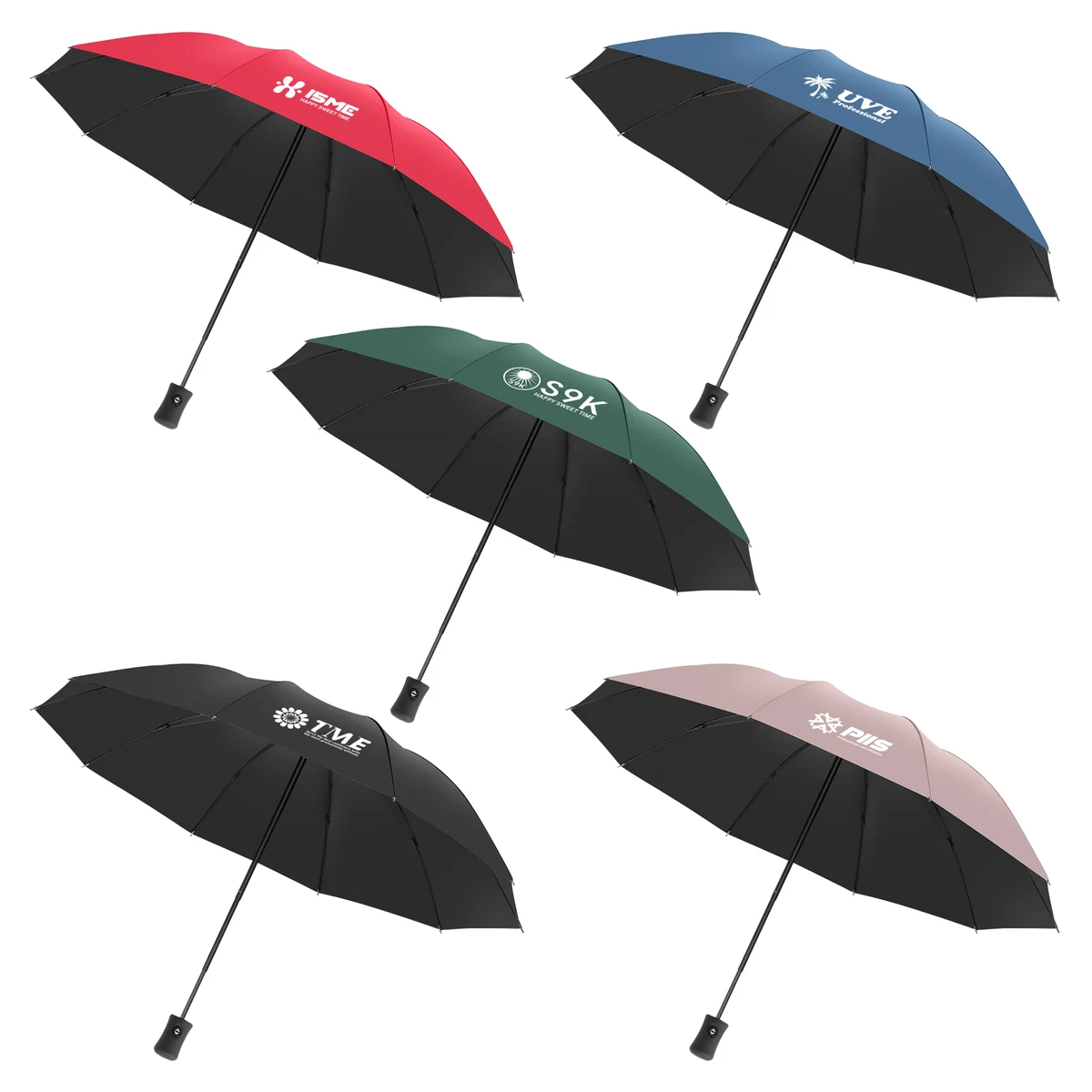44" Arc Automatic Open Folding Umbrella 1