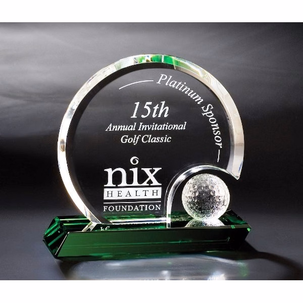 Designer Crystal Round Hill Award