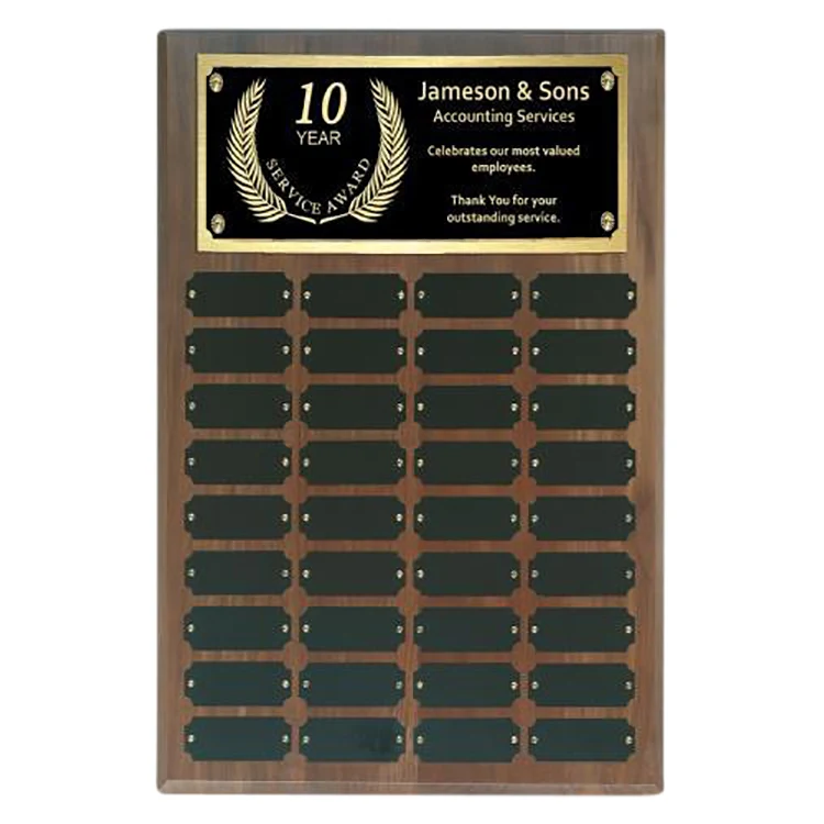 Prestige Walnut Perpetual Plaque 36 Plates 1