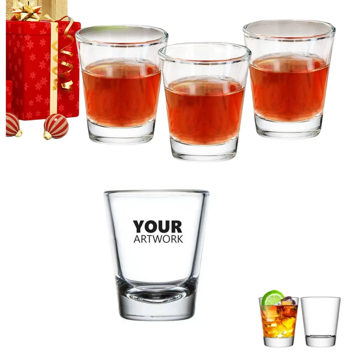 2oz Clear Durable Bar Shot Glass Cups 1