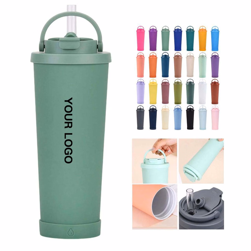 28oz Stainless Steel Milk Tea Cup Dual Drinking