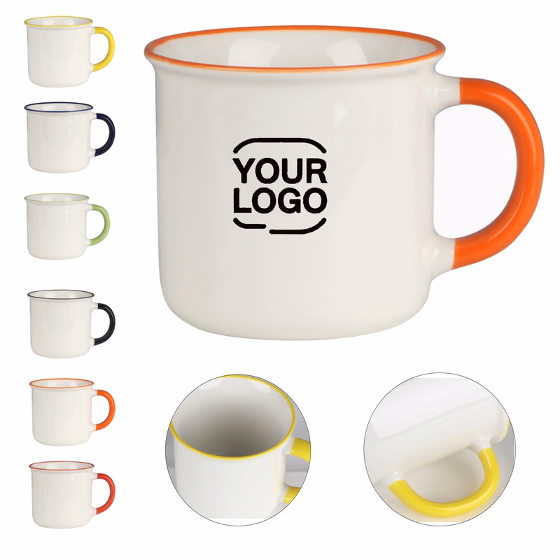 14oz Imitation Enamel Cup With Handle