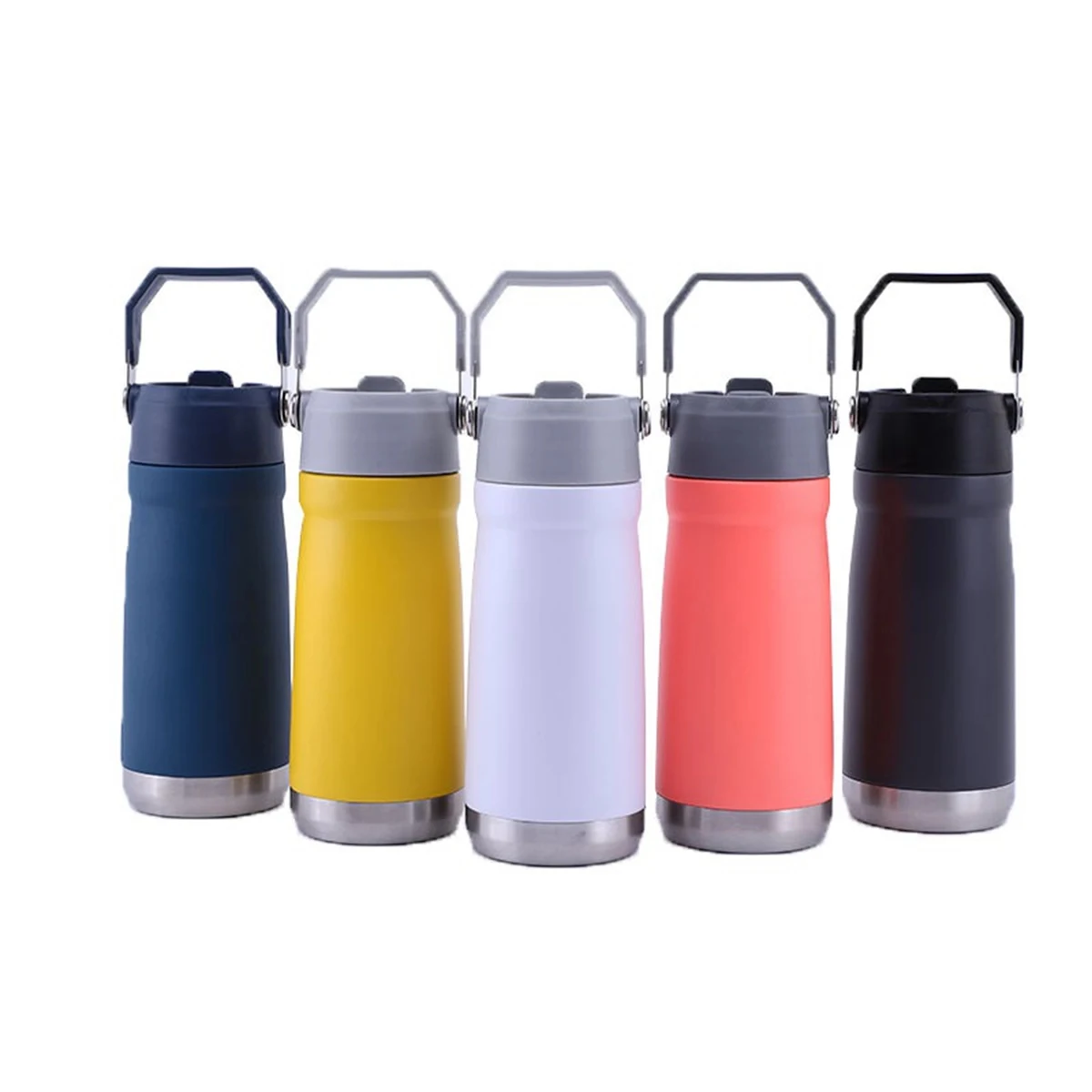 18 Oz. Double Wall Stainless Steel Flip Straw Water Bottle 1