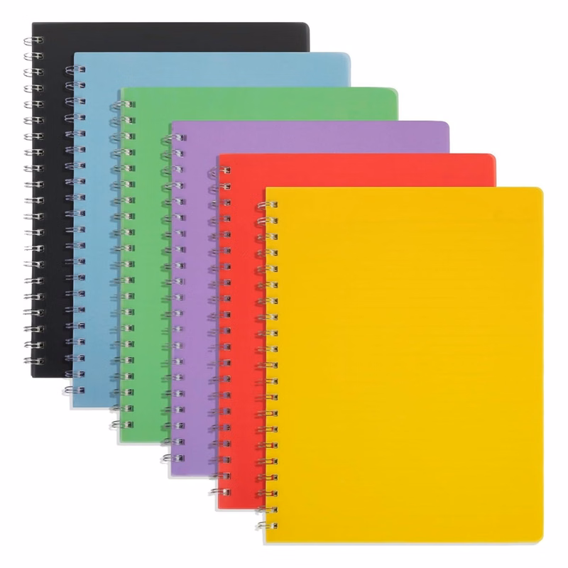 A4 80 Sheets College Ruled Notebook With Plastic Waterproof Cover