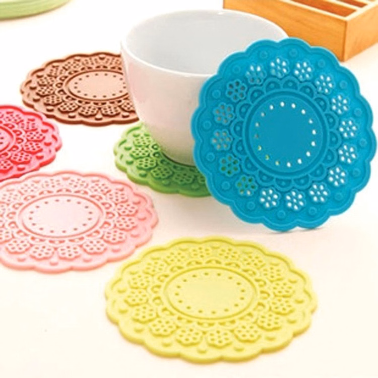 Round Flower Shape Cup Coaster