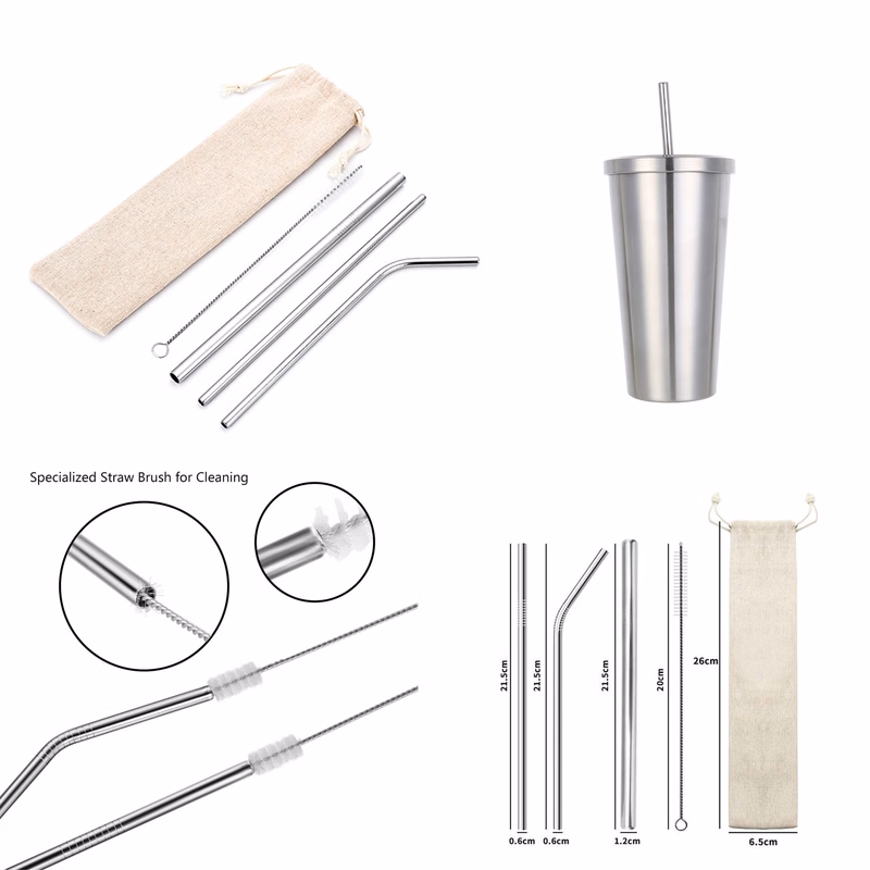 5-PackStainless Steel Straw Set