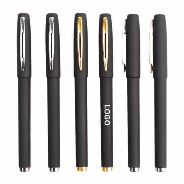 Black Matte Gel Pen with Smooth Writing Instrument