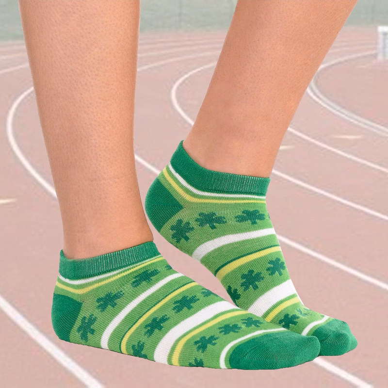 Low cut running socks w/ bottom cushion for comfortwear, 144 needles