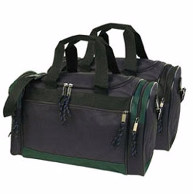 Duffel bag (Black with green trim)