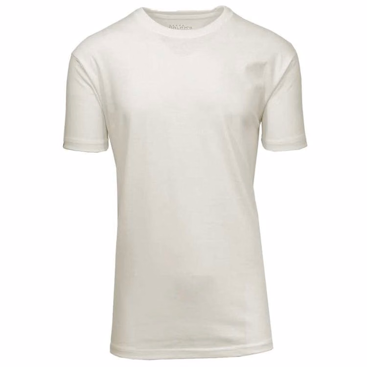 Men's Crew Neck Tees - White Medium