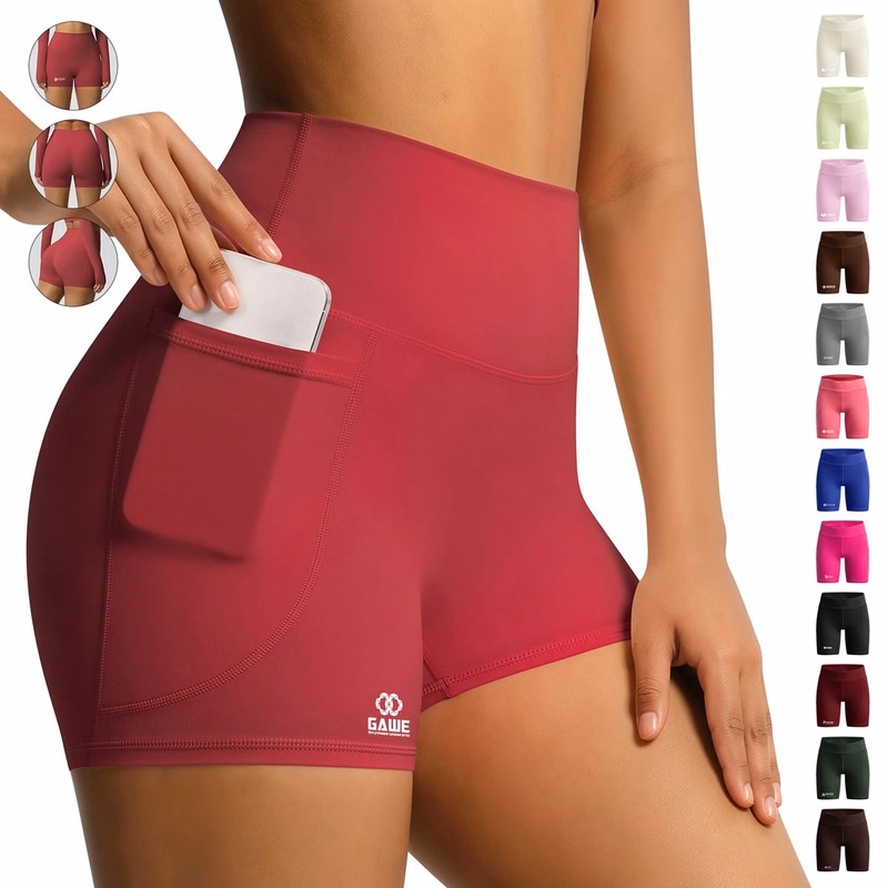 High-Waisted Stretch Yoga Shorts