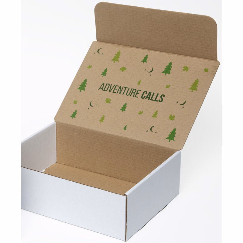 Full Color White Display Mailer Box w/Inside Imprint (12" x 9" x 4")
