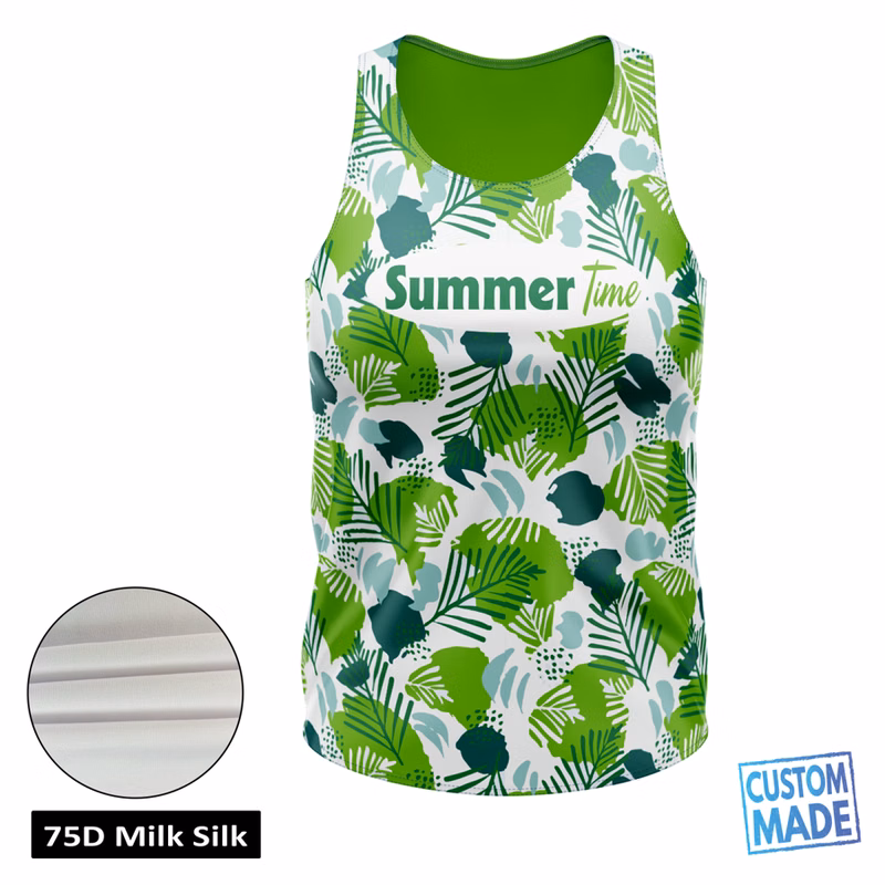 Women's Sublimation Jersey Style Tank Top - Spandex Interlock
