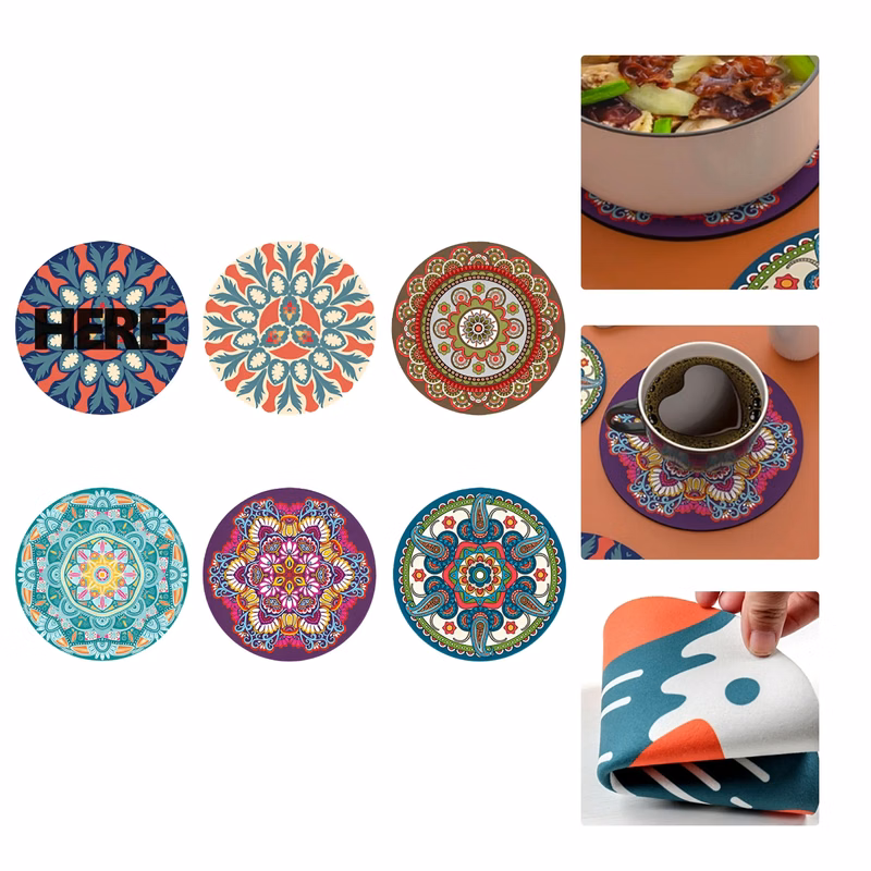 Colorful Heat Resistant Rubber Coaster