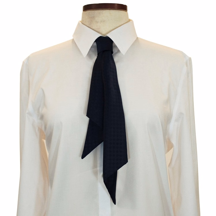 Navy Blue Beckett Tone on Tone Ladies Ascot