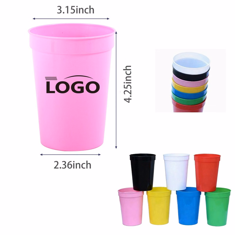 12oz Reusable Plastic Stadium Cup