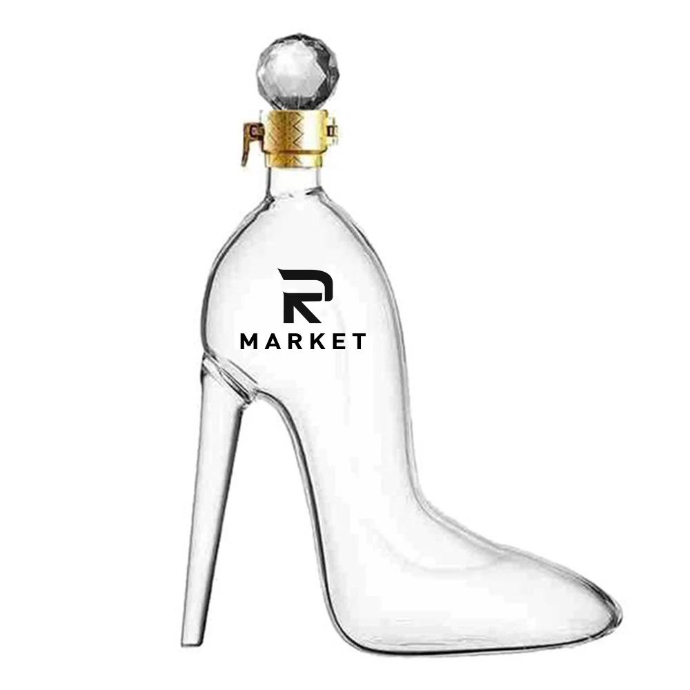 High Heels Shape Glass Wine Decanter with Stopper For a unique gift for a wedding, birthday, anniver 1