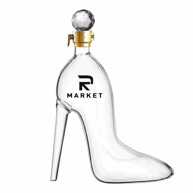 High Heels Shape Glass Wine Decanter with Stopper For a unique gift for a wedding, birthday, anniver