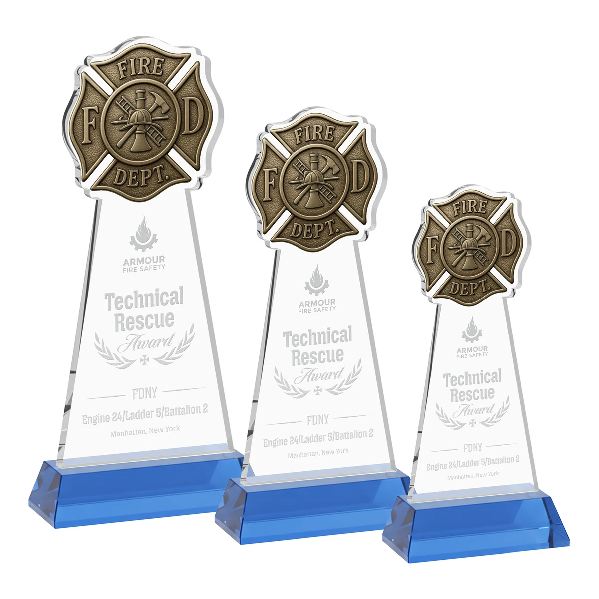Fire Dept Award on Hartford Base - Sky Blue 1
