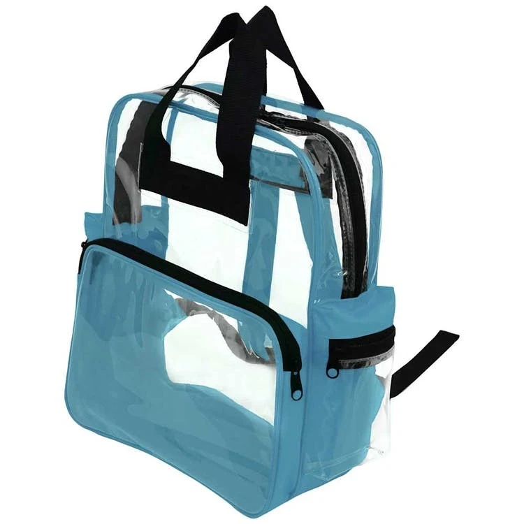 15" Clear Backpacks - Teal Trim 1