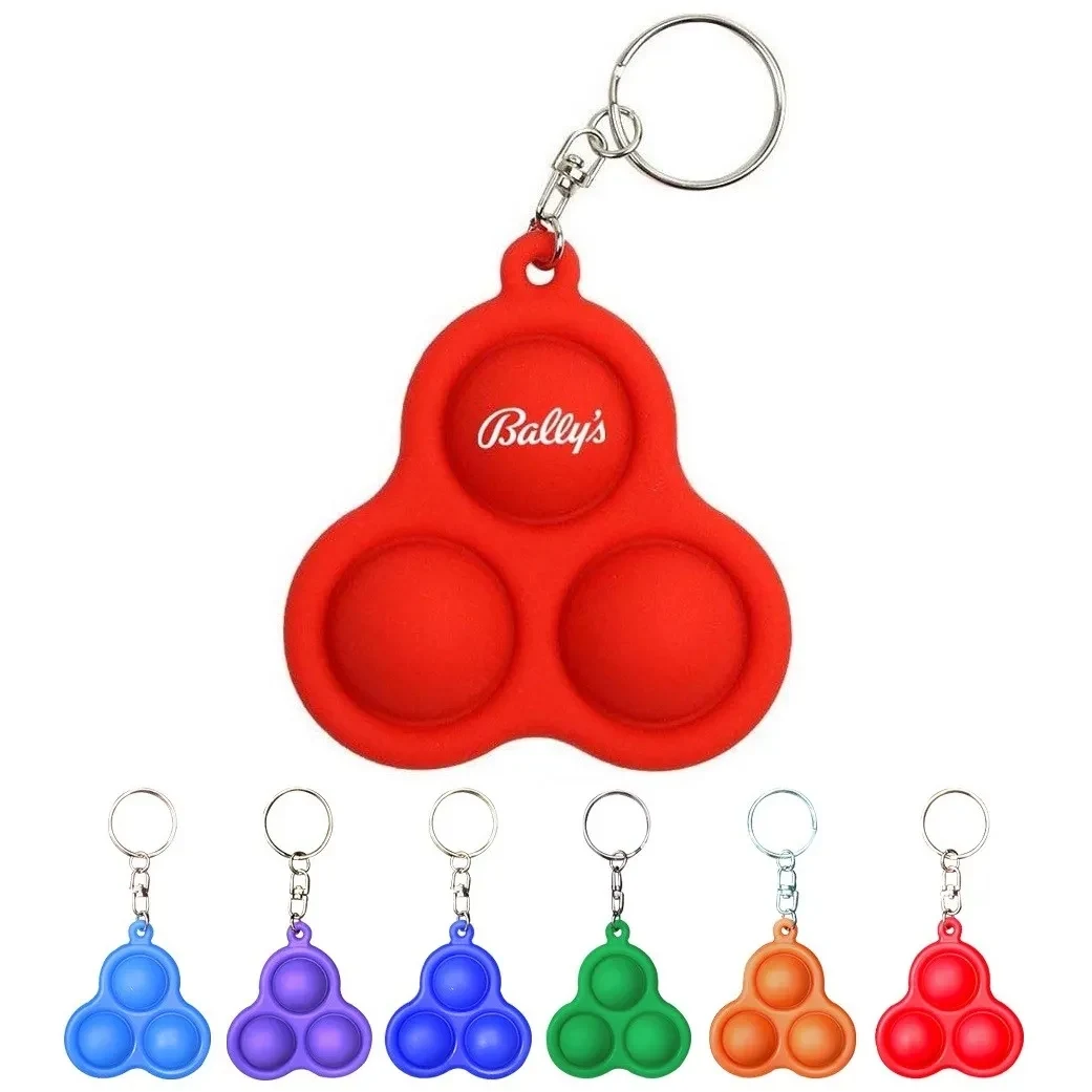 Bubble Triangle Push Pop Keychain 1