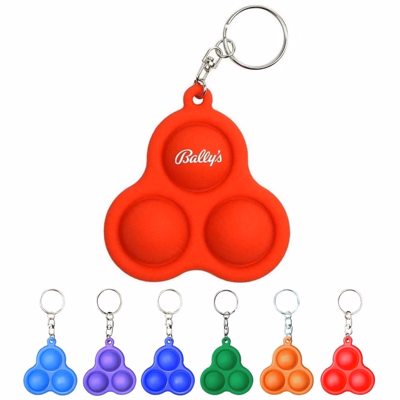 Bubble Triangle Push Pop Keychain