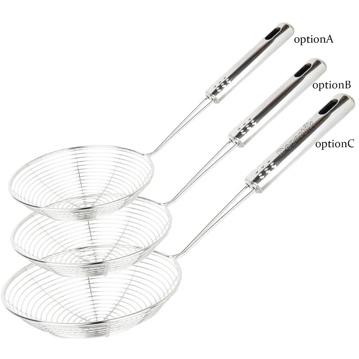 Stainless Steel Large Kitchen Strainer Skimmer for Cooking 1