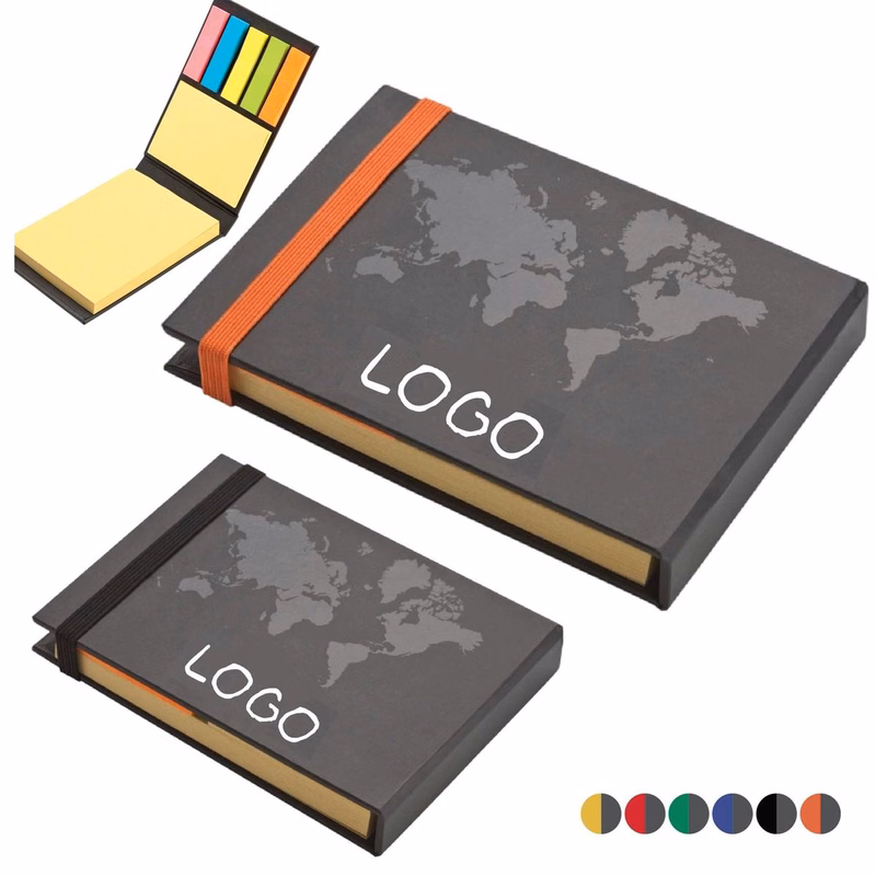 World Pattern Sticky Notes Colorful Memo Pads for Office