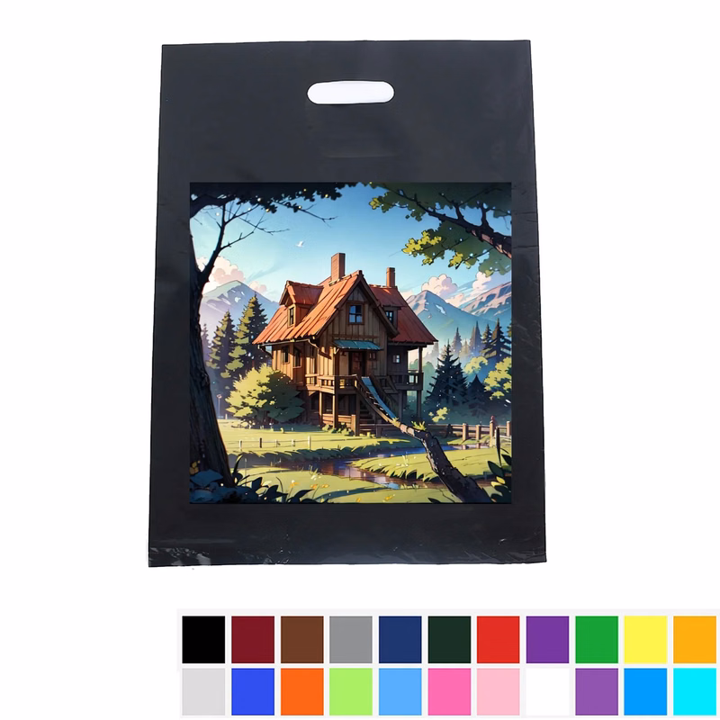 Die Cut Foldable Reinforced Plastic Bag MOQ500pcs