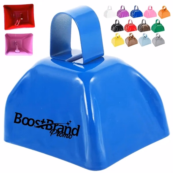 Custom Steel Cowbells with Sturdy Handle — Sports Event Noise Makers & Team Activations